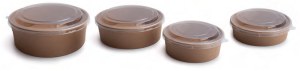 ENSALADERA CARTON KRAFT+TAPA 500ml.25u.